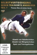 Selbstverteidigung gegen trainierte Angreifer Teil 1 - Abwehr von Hebeltechniken/Abwehr von Würgetechniken/Spiel- und Tr DVD-Cover