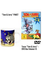 Tom & Jerry - Ihre größten Jagdszenen Vol. 1-5 DVD + Tom & Jerry Tasse DVD-Cover