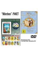 Märchenkalender 2021 (DIN A3) + 4 Märchen-DVDs (Der Froschkönig, Von einem der auszog das Fürchten zu lernen, Siebenschö DVD-Cover