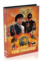 Twin Dragons - Jackie Chan - Limitiertes Mediabook auf 333 Stück - Cover A  (Blu-ray + DVD) Blu-ray-Cover